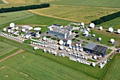 France,Eure et Loir,la Grande touche,Receiving center telecom (aerial view)