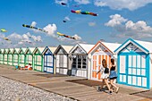 France,Somme,Cayeux sur Mer,Festival of kites on the path boards