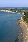 Frankreich,Seine Maritime,die Stadt,Klippen bei Dieppe (Luftaufnahme)