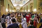 Frankreich,Indre et Loire,Loire-Tal von der UNESCO zum Weltkulturerbe erklärt,Tours,Festsaal des Rathauses,Renaissance-Ball in Kostüm