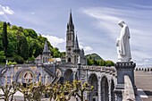 France,Hautes Pyrenees,Lourdes,Sanctuary of Our Lady of Lourdes,Basilica of the Immaculate Conception