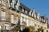 France,Meurthe et Moselle,Nancy,row of houses in Art Nouveau and Art Deco style in Parc de Saurupt district in Brice street