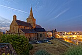 France,Manche,Cotentin,Granville,the Upper Town built on a rocky headland on the far eastern point of the Mont Saint Michel Bay,Notre Dame du Cap Lihou church in the upper city