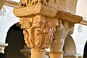 France,Bouches du Rhone,Aix en Provence,Saint Sauveur cathedral,Romanesque cloister of the end of the 12th century