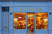 France,Meurthe et Moselle,Nancy,front window of an antic shop on Stanislas street nearby Stanislas square in the area listed as World Heritage by UNESCO