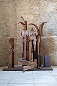 Frankreich,Nord,Bourbourg,Kirche Saint Jean Baptiste,der Chor des Lichts,ein Werk, das von dem englischen Künstler Sir Anthony Caro konzipiert und realisiert wurde