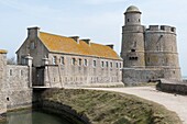 France,Manche,Cotentin,Tatihou Island,Vauban Tower dating from 1694,listed as World Heritage by UNESCO