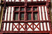 Frankreich,Calvados,Caen,Fachwerkhäuser aus dem 16. Jahrhundert in der Rue Saint-Pierre 52 und 54