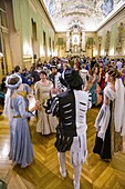 Frankreich,Indre et Loire,Loire-Tal, das von der UNESCO zum Weltkulturerbe erklärt wurde,Tours,Festsaal des Rathauses,Renaissance-Ball im Kostüm