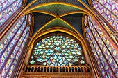 Frankreich,Paris,von der UNESCO zum Weltkulturerbe erklärtes Gebiet,Ile de la Cite,Sainte Chapelle,Glasfenster der oberen Kapelle