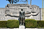 France,Vosges,Dompaire,memorial of the battle of tanks of the 2nd Db of Gal Leclerc which took place from 12 to 15 September 1944,monument Leclerc