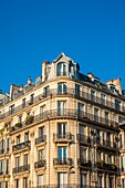 France,Paris,Haussmanian building facade