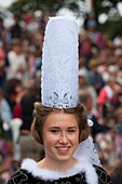 France,Finistere,Festival of embroiderers of Pont l'Abbé,Bigouden headdress and costume of Pont l'Abbé