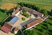 France,Marne,Montmirail,grain farm (aerial view)