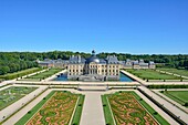France,Seine et Marne,Maincy,the castle and the gardens of Vaux le Vicomte (aerial view)