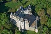 France,Loiret,Saint Brisson sur Loire,the castle (aerial view)