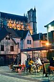 France,Somme,Amiens,place du Don,Notre-Dame cathedral,jewel of the Gothic art,listed as World Heritage by UNESCO