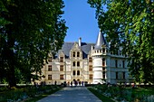 France,Indre et Loire,Loire Valley listed as World Heritage by UNESCO,castle of Azay le Rideau,built from 1518 to 1527 by Gilles Berthelot,Renaissance style