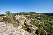 Frankreich,Vaucluse,Regionales Naturschutzgebiet Luberon,Saignon vom Felsen von Bellevue