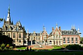 France,Seine Maritime,Pays de Caux,Alabaster Coast,Fecamp,the Gothic Revival and Neo-Renaissance Benedictine Palace,built in the late 19th century,is both the place of production of Benedictine liqueur and Museum