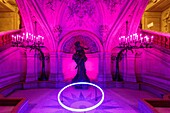 France,Paris,Garnier Opera house (1878) under the architect Charles Garnier in eclectic style,the Bassin de la Pythie at the bottom of the Grand staircase,sculpture rby Duchess of Castiglione Colonna