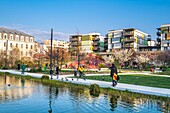 France,Isere,Grenoble,the Ecodistrict of Bonne,Grenoble has received the 2009 National Ecodistrict Grand Prize for the ZAC of Bonne