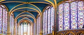 Frankreich,Paris,Weltkulturerbe der UNESCO,Ile de la Cite,Sainte Chapelle,Buntglasfenster der Oberen Kapelle