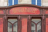 France,Meurthe et Moselle,Nancy,Art Nouveau facade of former Arnoux Masson shop (1911) by architect Louis Deon in Saint Dizier street