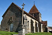 Frankreich,Haute Saone,Chauvirey le Chatel,Kirche Nativite de Notre-Dame aus dem 14.