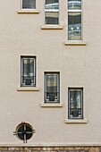 France,Meurthe et Moselle,Nancy,detail of the facade of a house in Art Deco style