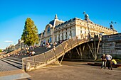 France,Paris,the staircase descending on the New Banks of the Seine and the Orsay Museum