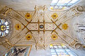 France,Oise,Chantilly,the castle of Chantilly,the museum of Conde,the Chapel,the ceiling