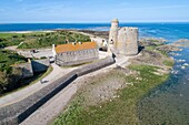 Frankreich,Manche,Cotentin,Saint Vaast la Hougue,la Hougue,sein von der UNESCO zum Weltkulturerbe erklärtes Fort Vauban (Luftbild)