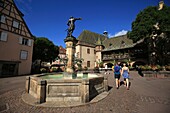 France,Haut Rhin,Colmar,Old Customs Square,The Schwendi fountain in Colmar
