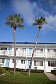 Usa,Florida,View Of Motel At Lido Beach,Sarasota