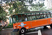 Usa,Georgia,Tourbus With Tourist,Savannah