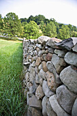 Usa,New York,View Of Andrew Goldsworthy Wall At Storm King Art Center,Mountainville