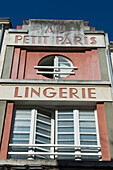 France,Poitou-Charentes,Exterior view of art deco Lingerie shop,La Rochelle