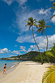 Grenada,Woman at Grand Anse Beach,Caribbean