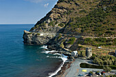 Tour d'Albo und Plage d'Albo. Region Cap Corse. Korsika. Frankreich