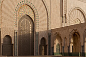 Morocco,Detail of Hassan II mosque,Casablanca