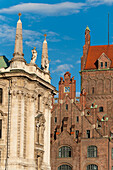 Germany,Justizpalast (law courts) on left and other buildings,Munich