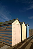 Colourful Beach Huts,Bude,North Cornwall,England,Uk.