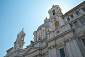 Italy,Farmese Square,Rome,Building Facade And Piazza Farnese