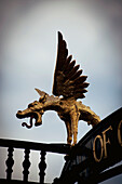 UK,England,Richmond,London,Richmond Park,Detail of a winged dragon