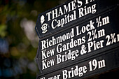 UK,England,Richmond,London,Richmond Park,Direction sign