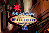 USA,Tennessee,Neonlichter in der Beale Street,Memphis