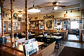 USA,Mississippi,Famous Abe's Bar-B-Q interior,Clarksdale