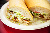 USA,Louisiana,French Quarter,New Orleans,Close-up view of sandwiches on plate