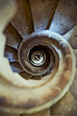 Spain,Close-up of spiral staircase,Barcelona